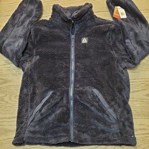 Reebok Faux Fur Fleece Zip Up Outdoor Wear L NWT